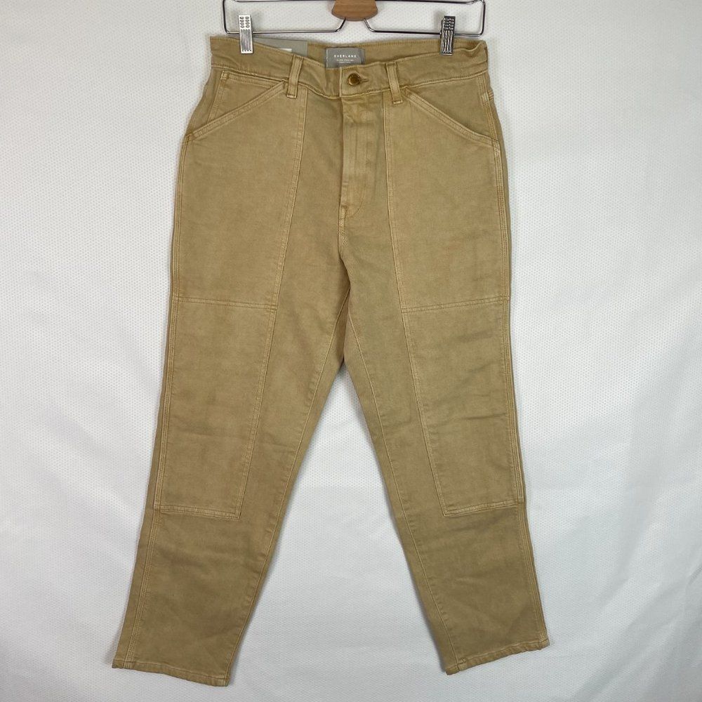 Everlane The Utility Cheeky High Rise Straight Leg Cotton Jean Desert Clay 30 - Picture 2 of 9